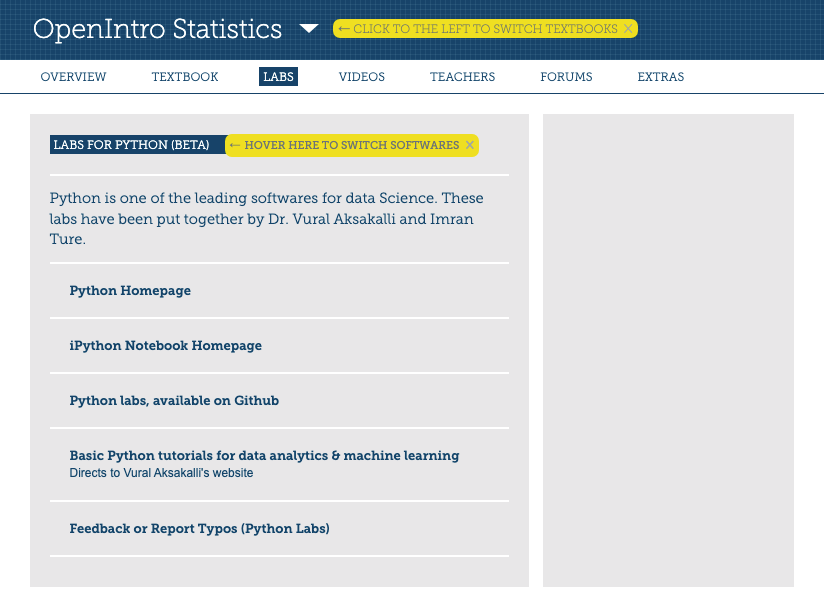 Python Implementation of OpenIntro Statistics - Project screenshot